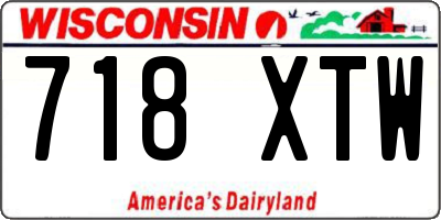 WI license plate 718XTW