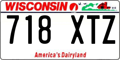WI license plate 718XTZ