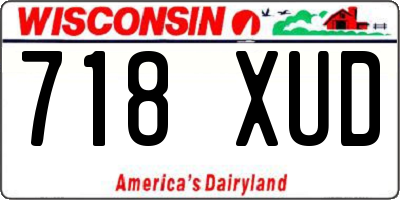 WI license plate 718XUD