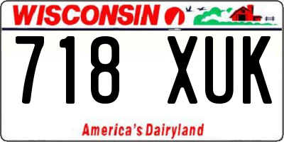 WI license plate 718XUK