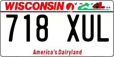 WI license plate 718XUL