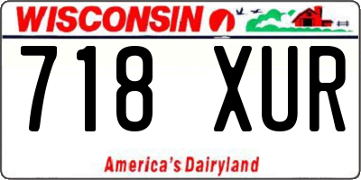 WI license plate 718XUR