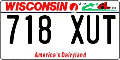 WI license plate 718XUT