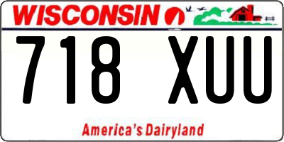 WI license plate 718XUU