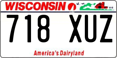 WI license plate 718XUZ