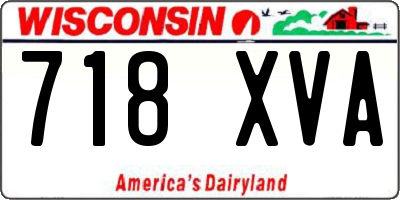 WI license plate 718XVA