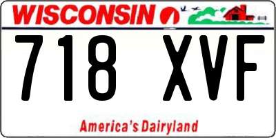 WI license plate 718XVF