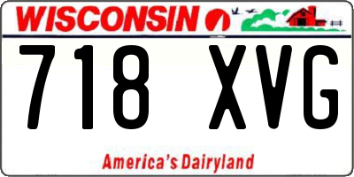 WI license plate 718XVG