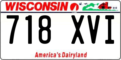 WI license plate 718XVI