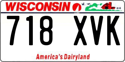 WI license plate 718XVK