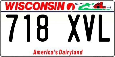 WI license plate 718XVL