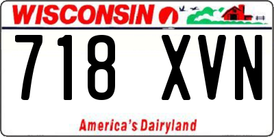 WI license plate 718XVN