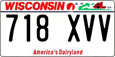 WI license plate 718XVV