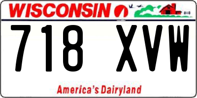 WI license plate 718XVW
