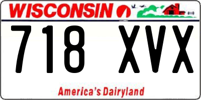 WI license plate 718XVX