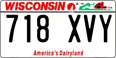 WI license plate 718XVY