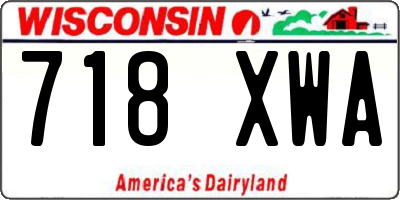 WI license plate 718XWA