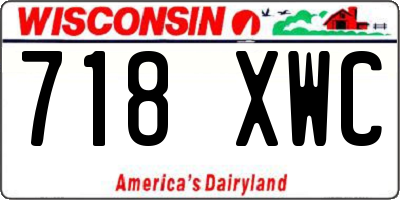WI license plate 718XWC