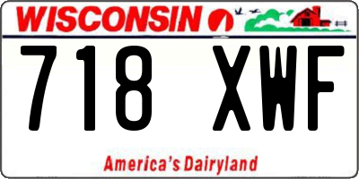 WI license plate 718XWF