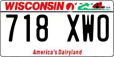 WI license plate 718XWO