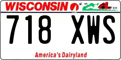 WI license plate 718XWS