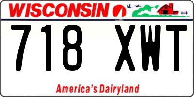 WI license plate 718XWT