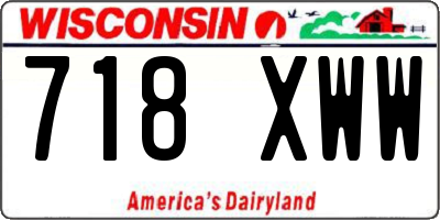 WI license plate 718XWW