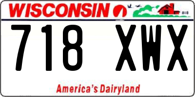 WI license plate 718XWX