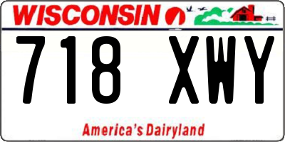 WI license plate 718XWY