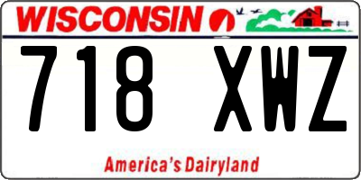 WI license plate 718XWZ