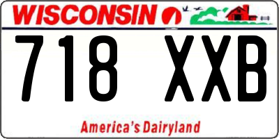WI license plate 718XXB