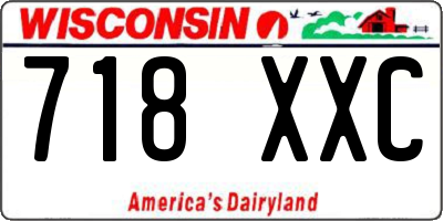 WI license plate 718XXC
