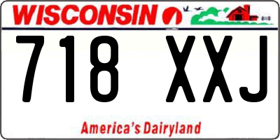 WI license plate 718XXJ