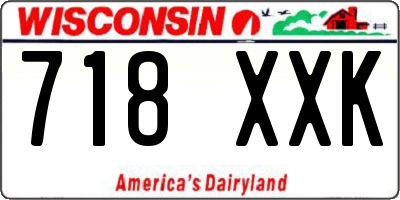WI license plate 718XXK