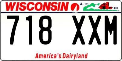 WI license plate 718XXM