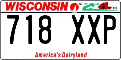 WI license plate 718XXP