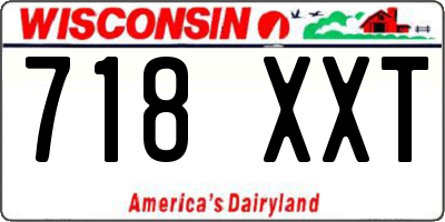 WI license plate 718XXT