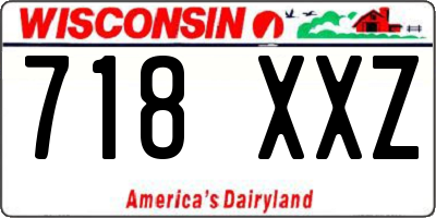 WI license plate 718XXZ