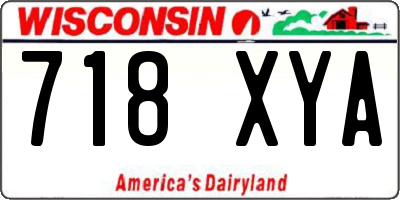 WI license plate 718XYA