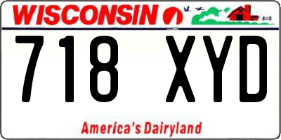 WI license plate 718XYD