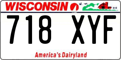 WI license plate 718XYF