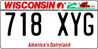 WI license plate 718XYG