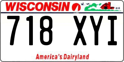 WI license plate 718XYI