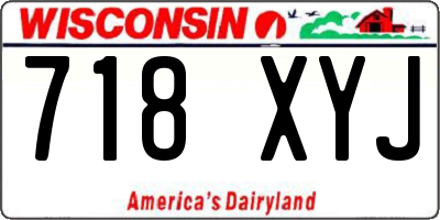 WI license plate 718XYJ