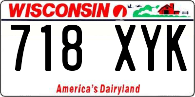 WI license plate 718XYK