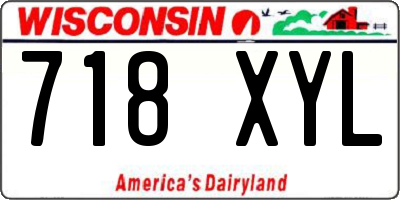 WI license plate 718XYL