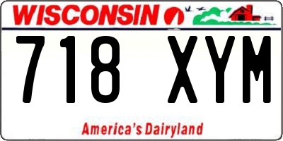 WI license plate 718XYM