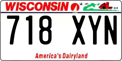 WI license plate 718XYN