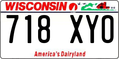 WI license plate 718XYO
