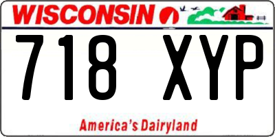 WI license plate 718XYP